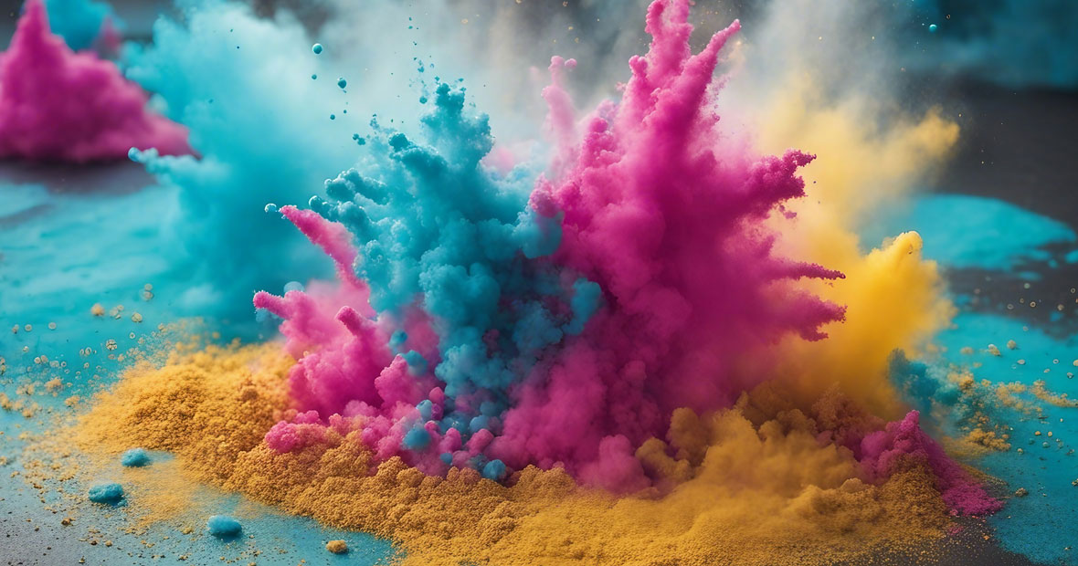 poudre colorée